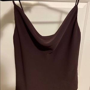 Babaton Satin Cowl Neck Camisole - burgundy (XS)